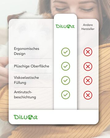 Ортопедичне ліжко для собак Diluma Benji - м'яке килимок для домашніх тварин - лежанка для собак знімний чохол - диванчик для собак Бежевий - 100 x 65 x 10 см - L