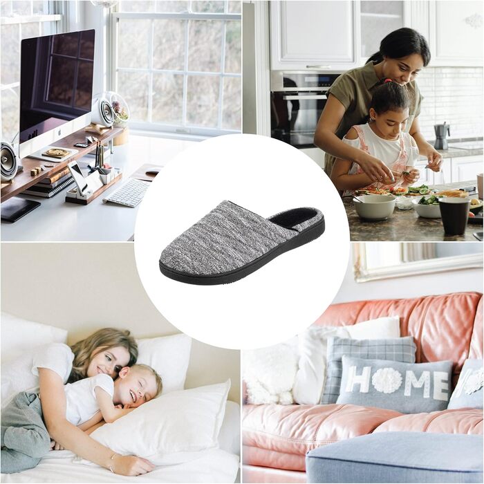 Тапочки-клоги Isotoner Andrea для жінок, Space Knit, фіолетові, 37/38 EU