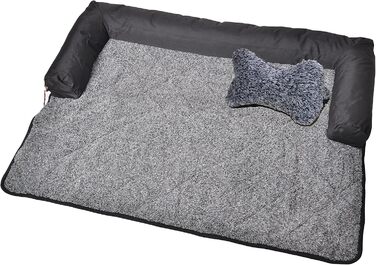 Крісло-ліжко для собак Raikou: зручне та захисне, 70x90 см, сірий меланж