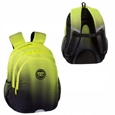 Багатовідсіковий шкільний рюкзак CoolPack, чорний з жовтими та золотистими акцентами, 21 л