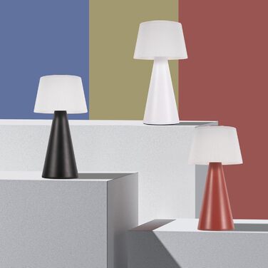 Настільна лампа акумуляторна LED біла з USB зарядкою, диммер, 3600mAh - для спальні, вітальні, вулиці