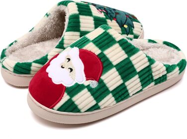 Тапочки халатні для дому Guyarns, жіночі та чоловічі, з м'якою підкладкою з меморі-піни, в клітинку, з антиковзкою підошвою, у формі хмари, для дому та вулиці (42/43 EU, на подарунок на Різдво)