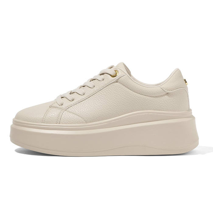 Жіночі кросівки на платформі LUCKY STEP, стильні кеди, класичні повсякденні туфлі, штучна шкіра, зручне взуття на кожен день (Бежевий, 37 EU)