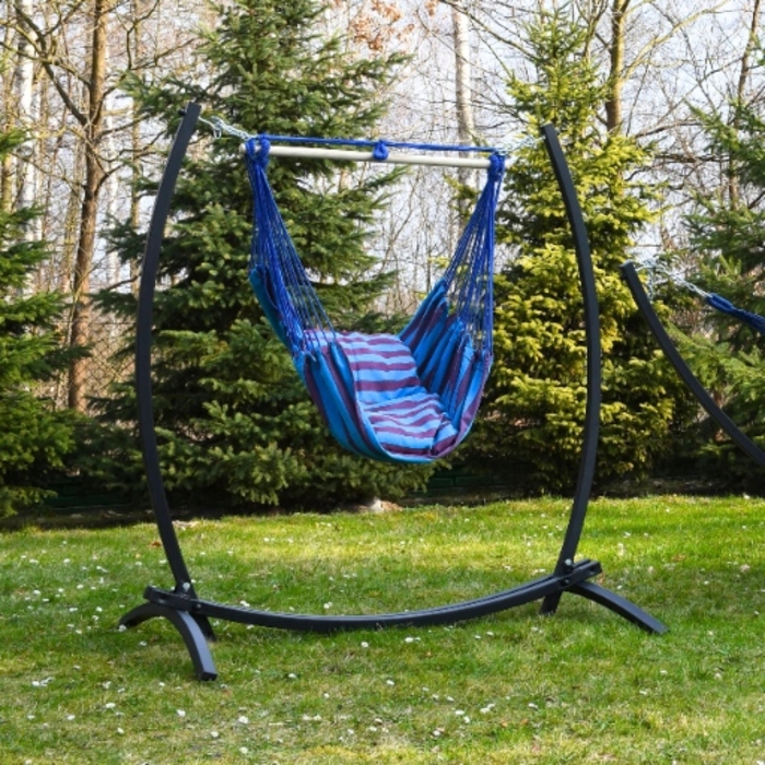 Стійка для гамака Go Garden металева, чорна, двомісна 2в1