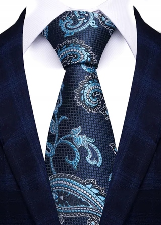 Широка краватка Elegance синього кольору