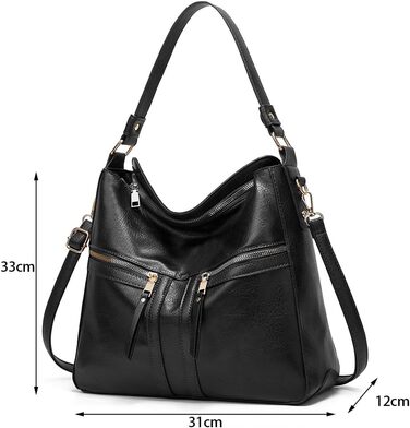 Сумка жіноча шкіряна (PU шкіра) через плече, шопер, елегантна сумка-тоут, чорна (2448)