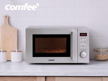 Мікрохвильова піч Comfee CMSN 20di White - 20л, 700W, білий колір, LED-дисплей, 8 меню, таймер, внутрішнє освітлення