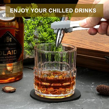 Набір віскі Sovyime: 2 склянки та 6 каменів для віскі. Подарунок для чоловіків, на день народження, річниця, для партнера, батька