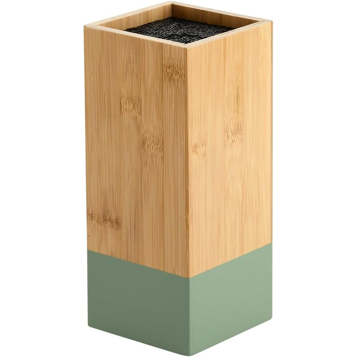 Підставка для ножів KESPER з бамбука та пластику, 10x10x23 см, зелений