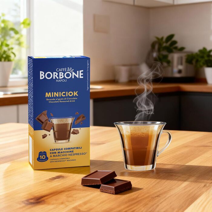 Кава в капсулах Caffè Borbone Respresso з шоколадом Miniciok, сумісні з Nespresso, 100 шт