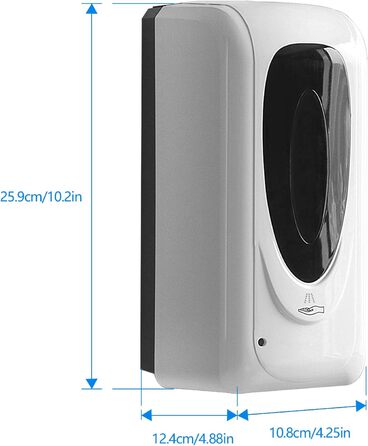 Jewaytec Automatic Hand Sanitizer Dispenser 1000ml, Wall Mount Electric Automatic Soap Dispenser with Sensor, Alcohol Spray Device Hand Sanitizer Dispenser with Sensor for Home Commerce