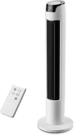 Турбовентилятор Midea FZ10-17JR: тиха робота, пульт дистанційного керування, 92 см, 45 Вт, чорний
