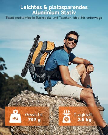 Штатив Rollei Compact Traveler No.1, 143см, чорний: компактний, легкий, для фото та відео