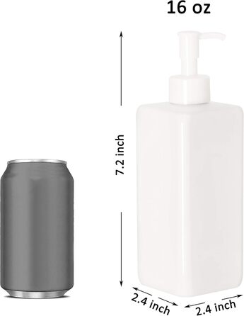 Набір Youngever 5 шт. по 500 мл: флакони-помпи для шампуню, мила, лосьйонів. Багаторазові диспенсери з пластику. Білий колір.