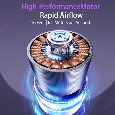 Перезаряджуваний USB-настільний вентилятор з цифровим дисплеєм, 5-рівневий тихий вентилятор, регульований на 90°, настільний вентилятор для спальні, кухні, кемпінгу, офісу, сірий