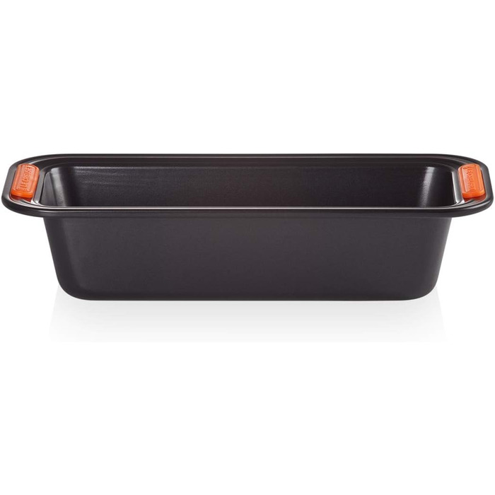 Форма для випікання Le Creuset, антипригарна, прямокутна, 30×11,5×7 см, стійка до закваски, з вуглецевої сталі, антрацит/помаранчева