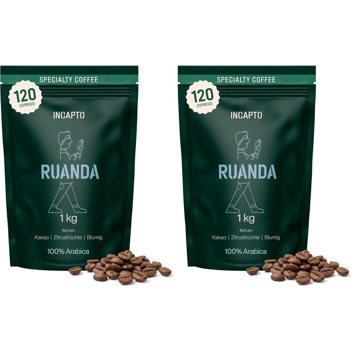 Спешелті кава в зернах Incapto Single-Origin Espresso 100% Арабіка, Minas Gerais, 84 бали SCA, 1 кг (набір 2 шт)