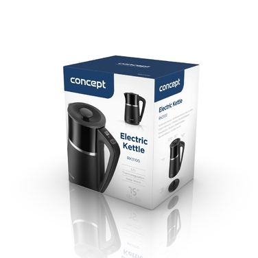 Електричний чайник Concept RK3100, 2200 Вт, 1,7 л, чорний