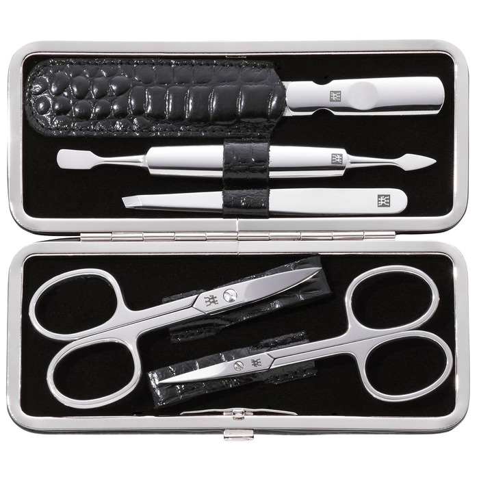 Набір для манікюру ZWILLING Kroko Edition (10 предметів) з екошкіряним кейсом, нержавіюча сталь