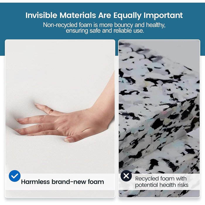 Ергономічне крісло Yaheetech для офісу, крісло до комп'ютерного столу з підйомними підлокітниками, обертове крісло зі спинкою та регульованою підголівником, крісло для начальника з функцією гойдання, до 136 кг, білий/чорний