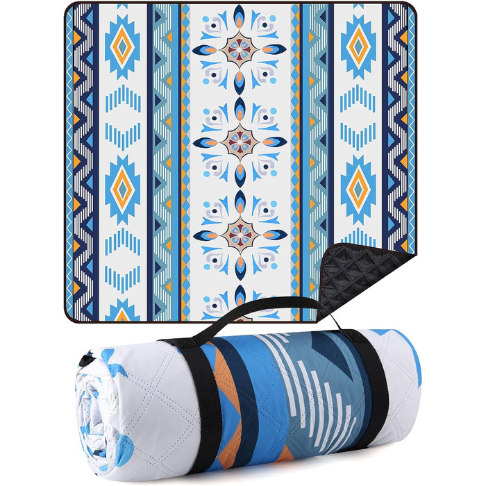 EXTSUD Piknik Decke Outdoor 200x200cm - Водостійкий плед для пікніка та кемпінгу з ручкою