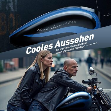 Електричний триммер для гоління голови FitSan 7D, знімний триммер для обличчя, IPX7 вологостійкий, LED-дисплей, USB-C зарядка, чорний