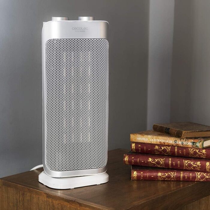 Обігрівач керамічний Cecotec ReadyWarm 6250 Sky Style, 2000 Вт, 3 режими, термостат, осциляція 90°, захист від перекидання та перегріву, до 25 м²