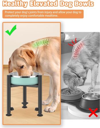Підставка для годівлі собак з підставкою для лап, регульована по висоті, 15-26 см, металева, для маленьких, середніх та великих собак (тільки підставка)