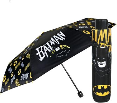 Дитячий парасолька PERLETTI Batman для хлопчиків 7-9 років - компактний, легкий, діаметр 91 см