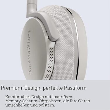 Навушники бездротові Bowers & Wilkins Px7 S2 Bluetooth з шумозаглушенням, сірі. До 30 годин, aptX Adaptive, швидка зарядка.