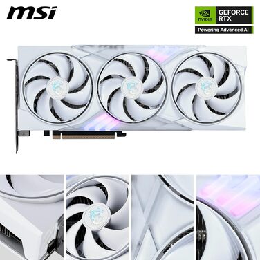 Відеокарта MSI GeForce RTX 5060 Ti Gaming Trio OC White 16GB GDDR7, PCIe 5.0, 2647 MHz