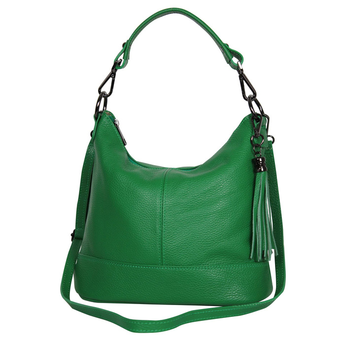 Сумка жіноча AmbraModa GLX09 шкіряна через плече, зелена