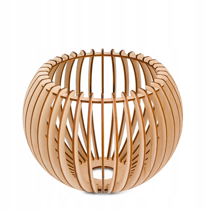 Стеля люстра-плафон у стилі LOFT, рухома, з кулястим плафоном 36 см, дерево, на 3 лампи E27