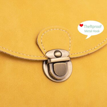 Жовта сумка через плече жіноча Kleine Umhängetasche з замком, екошкіра, компактна кросбоді для дівчаток та жінок