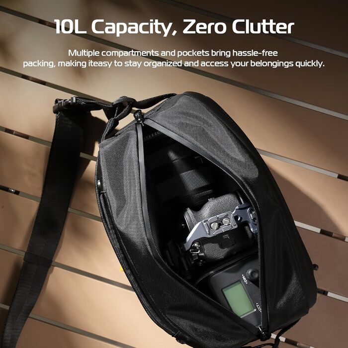 Чохол для камери ULANZI: водонепроникний, 10L, для DSLR/SLR/беззеркальних камер, з регульованим ременем, для фотозйомки на відкритому повітрі, з кишенями на блискавці та захистом від крадіжок