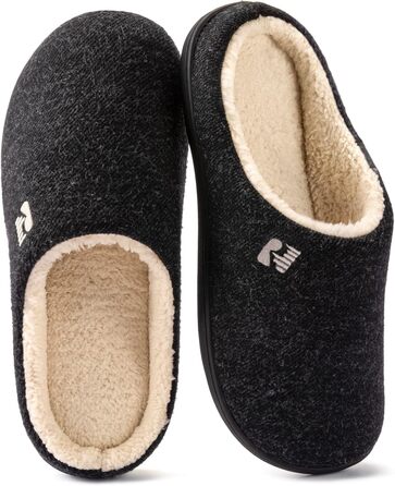 Чоловічі халапи RockDove з підкладкою Sherpa та піною Memory Foam, 40/41 EU, чорні