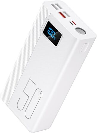 Портативний зарядний Power Bank 50000mAh з 5 виходами та 3 входами, 22.5W, для MP3-плеєрів