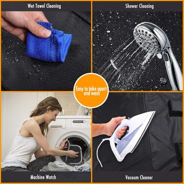 Захист для багажника автомобіля для собак з боковим захистом, ультралегкий та водонепроникний (105x185 см), універсальний для SUV/Kombi/малих автомобілів, міцна собача ковдра з покращеним клямром