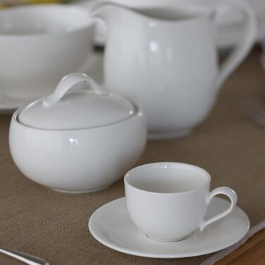 Villeroy & Boch New Cottage Basic Sugar Bowl, 450 ml, Height: 6.5 cm, Premium Porcelain, White