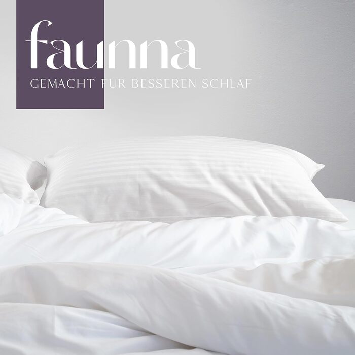 Комплект наволочок Faunna 50x80 см, 100% довговолокниста бавовна, безшумні та дихаючі чохли для подушок, 4 шт (50x70 см)