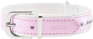 Елегантний нашийник для собак HUNTER Modern Art Luxus, штучна шкіра, стрази, (XS-S), білий (рожевий/білий), 24 шт.