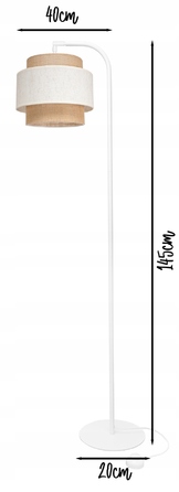 Підлогова лампа Glimex Modern E27 60 Вт, бежевий, білий, коричневий