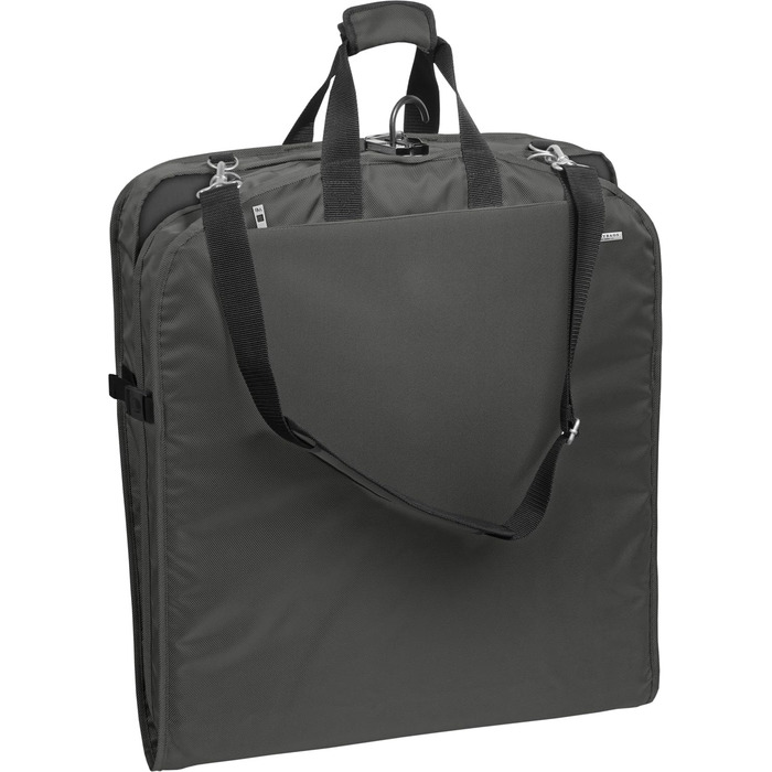 Дорожня трискладна сумка-чохол для суконь WallyBags, 132 см, темно-синя/сіра