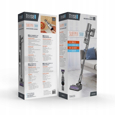 Вертикальний бездротовий пилосмик 2в1 Teesa Sweeper 9000 з LCD-підсвіткою