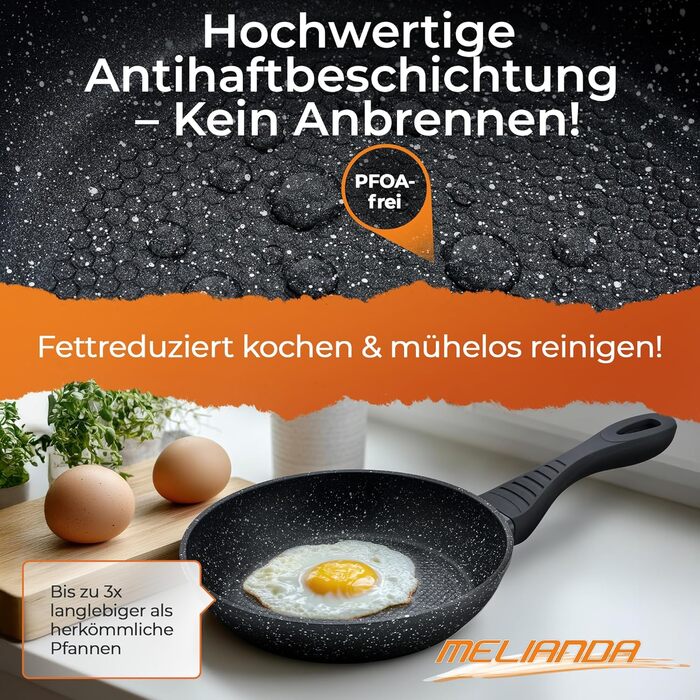 Набір сковорідок Melanda IT-3000 3 шт. 20/24/28 см з антипригарним покриттям 