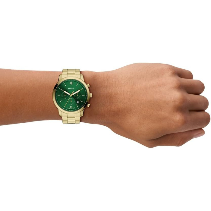 Годинник чоловічий Fossil Neutra Chronograph, кварцовий, з браслетом з нержавіючої сталі (золото та м'ятний)