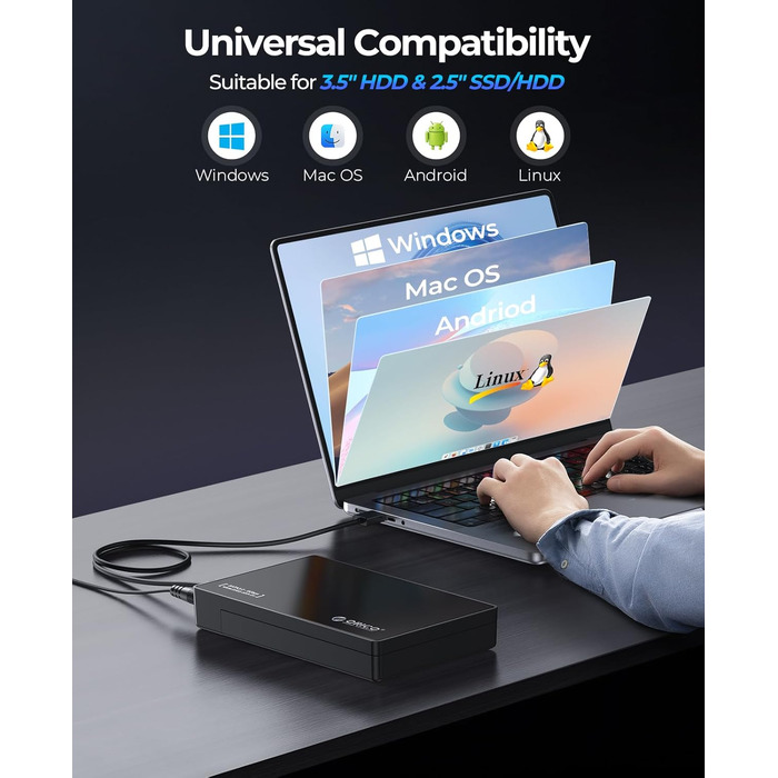 Зовнішній корпус для HDD/SSD ORICO 3.5/2.5
