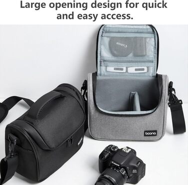 Чохол для камери Linpr: Сумка через плече для DSLR/SLR камер (Canon, Sony, Nikon), водонепроникна, чорна, S