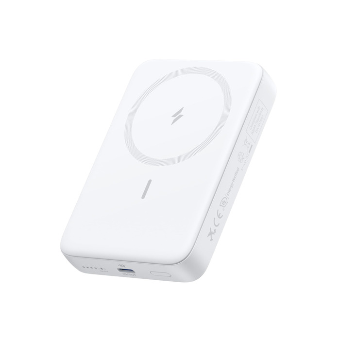 Anker Zolo Powerbank 10000mAh: Магнітний акумулятор з швидкою зарядкою 30W, бездротовий, портативний для iPhone 17/16/15, AirPods (Білий)