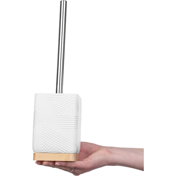 Набір для туалету KADAX: щітка для унітазу з тримачем, квадратна, біла